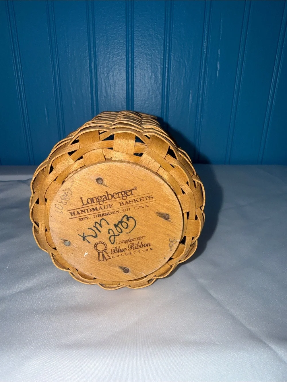 2003 Longaberger Basket with Dark Rim Accent - Picture 2 of 6